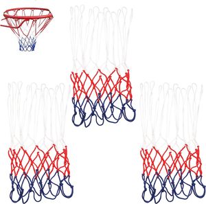 3 Stück Profi Basketballnetz, Basketball Ersatz Netz, Dauerhaft und Alle Wetter Ballnetz Für Standard Größe BasketballKorb, Netz für Basketballkorb Outdoor