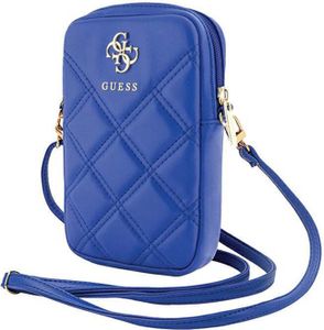 Guess Zip Quilted 4G - Phone bag (blue)