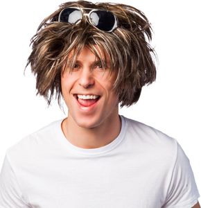 Sänger Perücke Micky Braun meliert Musiker für Herren Sänger Perücke Micky Braun meliert Musiker für Herren