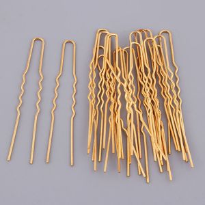 20 Stücke Welle U Shaped Hair Pins Haarspangen Braut Haar Styling Werkzeuge Golden Farbe Golden