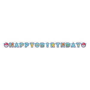 Párty girlanda Pokémon - Happy Birthday - narozeniny - 218 cm