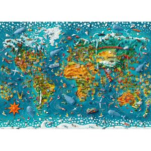 HEYE Puzzle Map Art: Miniatur Welt 2000 Teile