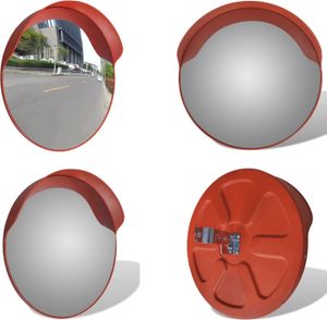vidaXL Dopravní zrcadlo vypouklé PC plast oranžové 60 cm venkovní - Dopravní zrcadlo - Dopravní zrcadlo vypouklé - Vypouklé dopravní zrcadlo