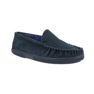 Cotswold - Herren Mokassin-Hausschuhe "Tresham", Leder FS8612 (43 EU) (Marineblau)