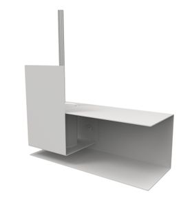 WC-Bürstenhalter zur Wandmontage aus Stahl in Schwarz/Weiß verschiedene Größen Fink, Farbe:Weiß, Größe:Large