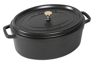 STAUB Cocotte oval 37cm schwarz