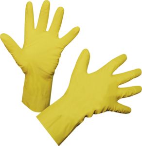 Kerbl rukavice pro domácnost Protex Latex, žluté, velikost 7