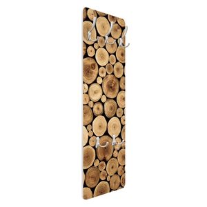 Garderobe Braun - Homey Firewood - Landhaus, Größe HxB:119cm x 39cm