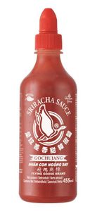 FLYING GOOSE Sriracha scharfe Chillisauce mit Gochujang-Geschmack (fermentierte Würzpaste) 455ml | Sriracha Chili Sauce GOCHUJANG