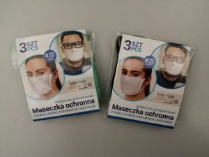 3x Gesichtsmaske Behelf-Mund-Nasen-Atem-Schutz wiederverwendbar waschbar