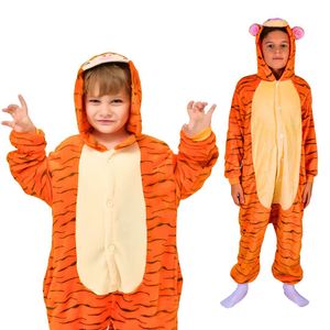 Onesie Kigurumi Pyjama Kostüm für Kinder Tiger 140