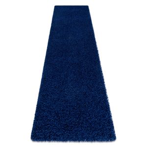 Teppich, Läufer SOFFI shaggy 5cm dunkelblau - in die Küche, Halle, Korridor Blau 60x250 cm