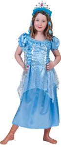 Traum-Prinzessin blau Kinder Karneval Fasching Kostüm 128
