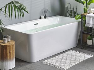 BELIANI Badewanne Weiß 170 x 80 cm Rechteckig Acryl Minimalistisch Modern