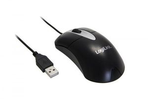 LogiLink Optische Maus kabelgebunden schwarz / silber