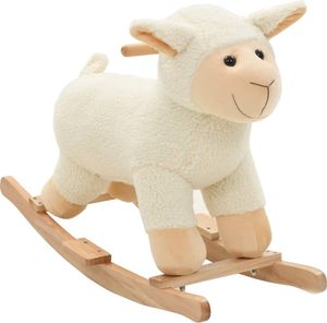 Schaukeltier Schaf Plüsch 78x34x58 cm Weiß
