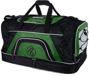 BRUBAKER 'Medium Base' Sporttasche 52 L mit großem Nassfach + Schuhfach - Schwarz/Grün