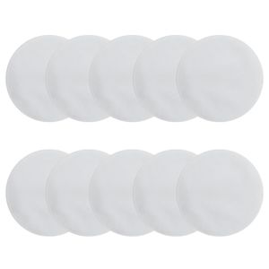 Wiederverwendbare Abschminkpads – 10 Stück weiche Bio-Baumwollpads mit waschbarem Kordelzug (weiß)