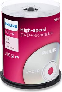 Philips DVD-Rohlinge, 120Min, 4.7GB, Speed 16x, Spindel (100 Disc)