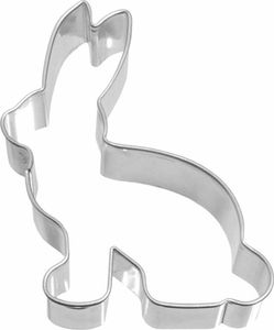 Birkmann Ausstechform Hase Sitzend, Ausstecher, Plätzchenform, Keks, Plätzchen, Weißblech, 7 cm, 121751