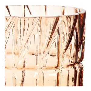 Vase Schnitzerei Kristall Kupfer (13 x 26,5 x 13 cm)