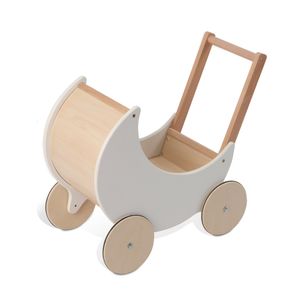 wuuhoo I Lauflernwagen Puppenwagen Lou aus Holz mit gummierten Rädern I Lauflernhilfe für Kinder ab 12 Monaten I Kinderspielzeug
