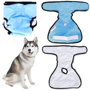 Waschbare Hundewindeln Hundehöschen Hygienehose Hundepampers für Hündin Wiederverwendbare Blau M