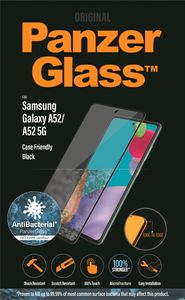 PanzerGlass Samsung, Galaxy A52, černá/průhledná, ochrana displeje proti otiskům prstů, vhodná pro trupy automobilů