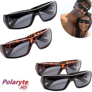 Polaryte® HD UV 400 - Sonnenbrillen Spar Set, 2 Stück, mit Magnet Clip,  polarisierte Sonnenbrille für Damen und Herren, schwarz und braun