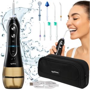 Soulima 25397 Bezdrátová ústní sprcha - irigátor, 8 nástavců, 2500 mAh, černá