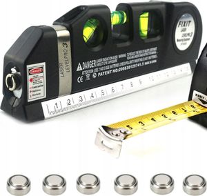 Poziomica Laserowa Z Miarą 250Cm Lv-03