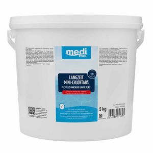 mediPOOL Langzeit-Minichlor Tabs 20 g, Chlortabletten, Chlorlangzeittabletten, Poolreinigung Inhalt:5 kg