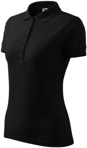 Damen elegantes Poloshirt - Farbe: schwarz - Größe: XL