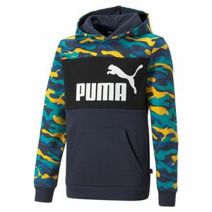 Chłopięcy sweter z kapturem Puma Essentials wielokolorowy kamuflaż - 7-8 lat