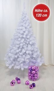 Künstlicher Weihnachtsbaum weiß 120 cm