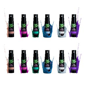 12er Set Color Haarspray je 40 ml 6 Farben Haarfarben Spray Farbspray Fasching Karneval Halloween Haarfärbespray farbig