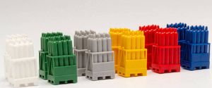 Herpa 054096 Gasflaschen mit Gitterbox, 6x2 H0 1:87
