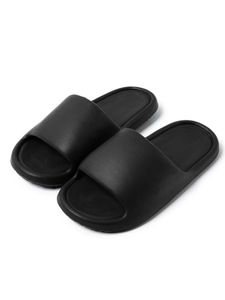 Damen Hausschuhe Rutschen auf Pantoffeln Atmungsaktive Pantoffeln Leichte Schlafzimmer Schwarz,Größe:EU 39-40