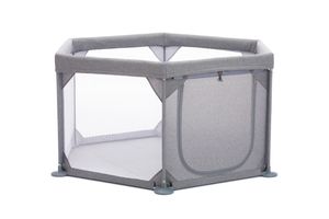 Fillikid Laufgitter 6-eckig mit Einstieg Exclusiv, Design:grau