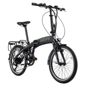 Hliníkový skladací bicykel 20'' Adore Cologne E-Bike čierny 250 Watt Li-Ion 36V/10 Ah 6 rýchlostí