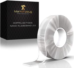 Doppelklebeband Nano Tape - Doppelseitiges Klebeband extra stark - Klebeband Transparent Wasserdicht ultrastark - Universal Dichtband Selbstklebend 3m