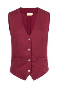 Karlowsky Damenweste LENA Kellnerweste V-Ausschnitt Druckknöpfe Slim Fit Polyester/Baumwollmix waschecht pflegeleicht Bordeaux 40 Karlowsky Damenweste LENA Kellnerweste V-Ausschnitt Druckknöpfe Slim Fit Polyester/Baumwollmix waschecht pflegeleicht Bordeaux 40