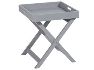 BELIANI Couchtisch Grau 40 x 40 cm Quadratisch Tablett Tisch Leichtgewichtig Quadratisch Modern