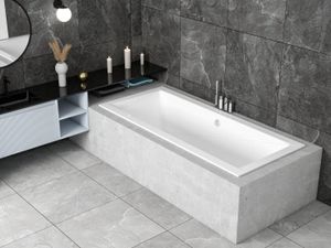 Badewanne Rechteck Wanne Acrylwanne 150x70 Modern Slim ohne Gehäuse