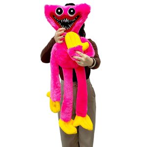 100cm Übergroße Poppy Playtime Huggy Wuggy Plüsch, Horror Monster Große Figur Puppe Spielzeug Dekoration für Kinder Erwachsene Weihnachtsspiel Fan Geburtstag (Color : Rosa)