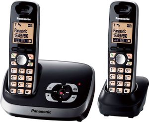 PANASONIC KX-TG6522GB Bezdrôtový telefón KX TG6522GB - záznamník s identifikáciou volajúceho, čierny