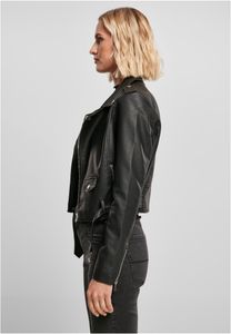 Urban Classics - Damen Synthetic Leather Belt Biker Jacke BLACK S
