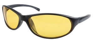 WALSER Nachtfahrbrille Schwarz Nachtsicht Brille für Scheinwerfer Schlechtwetter Gläser Anti Blende Blendschutz Universalgröße 30240