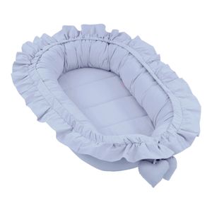 Baby Nest Cotton Cuddle Nest pro novorozence 90x50 cm - Baby Nest Bed Cocoon Cotton Dirty Blue (bavlna)