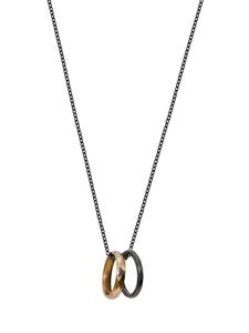 Emporio Armani EGS2760001 Pánský náhrdelník z nerezové oceli, zlatý, černý 52 cm